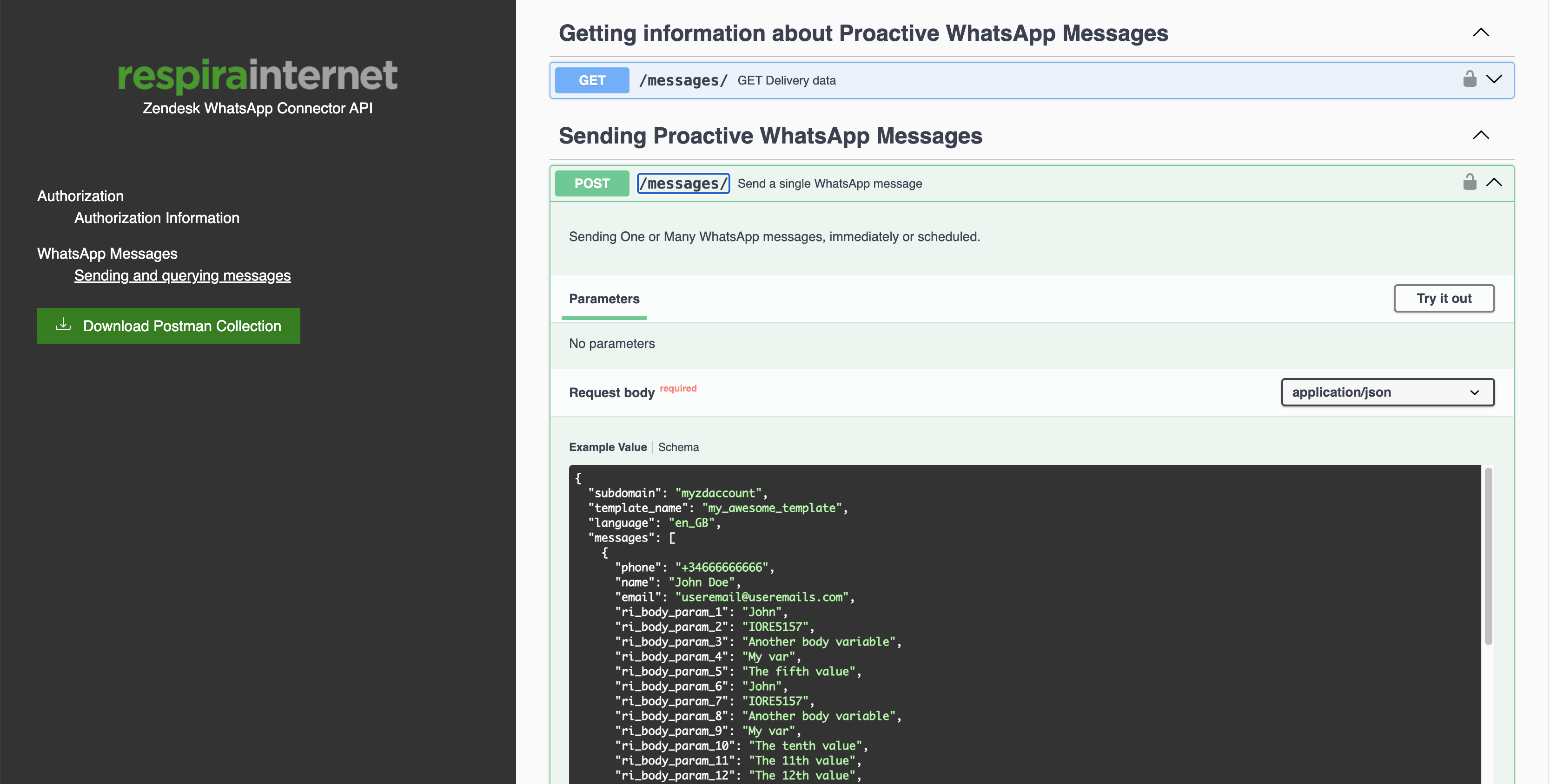 WCR Delivery API